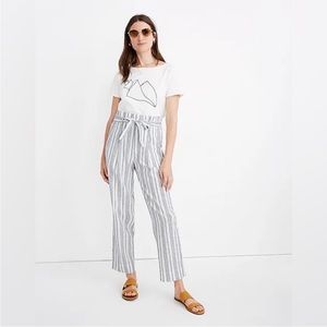 Madewell Linen Blend Pleated Pants